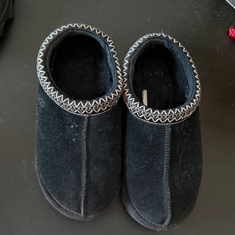 UGG Black Suede Slippers